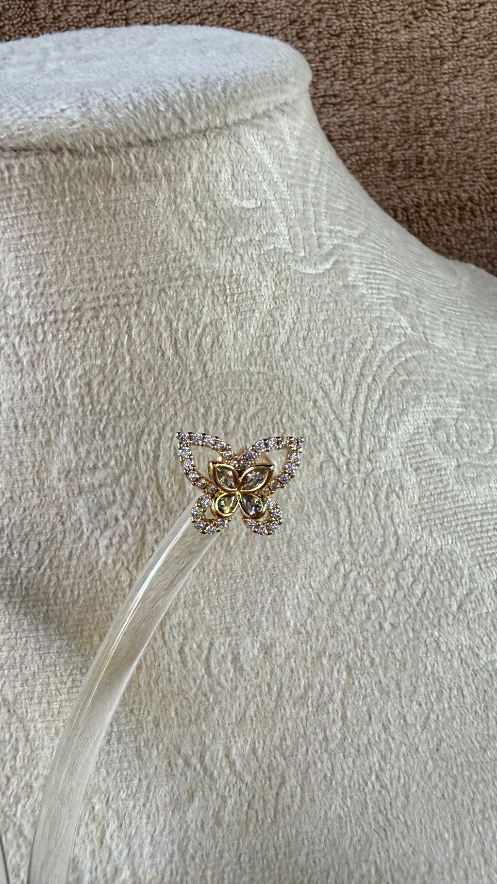 Gold plated butterfly earrings